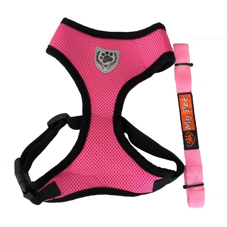 Arnés Fucsia Con Correa talla L-0