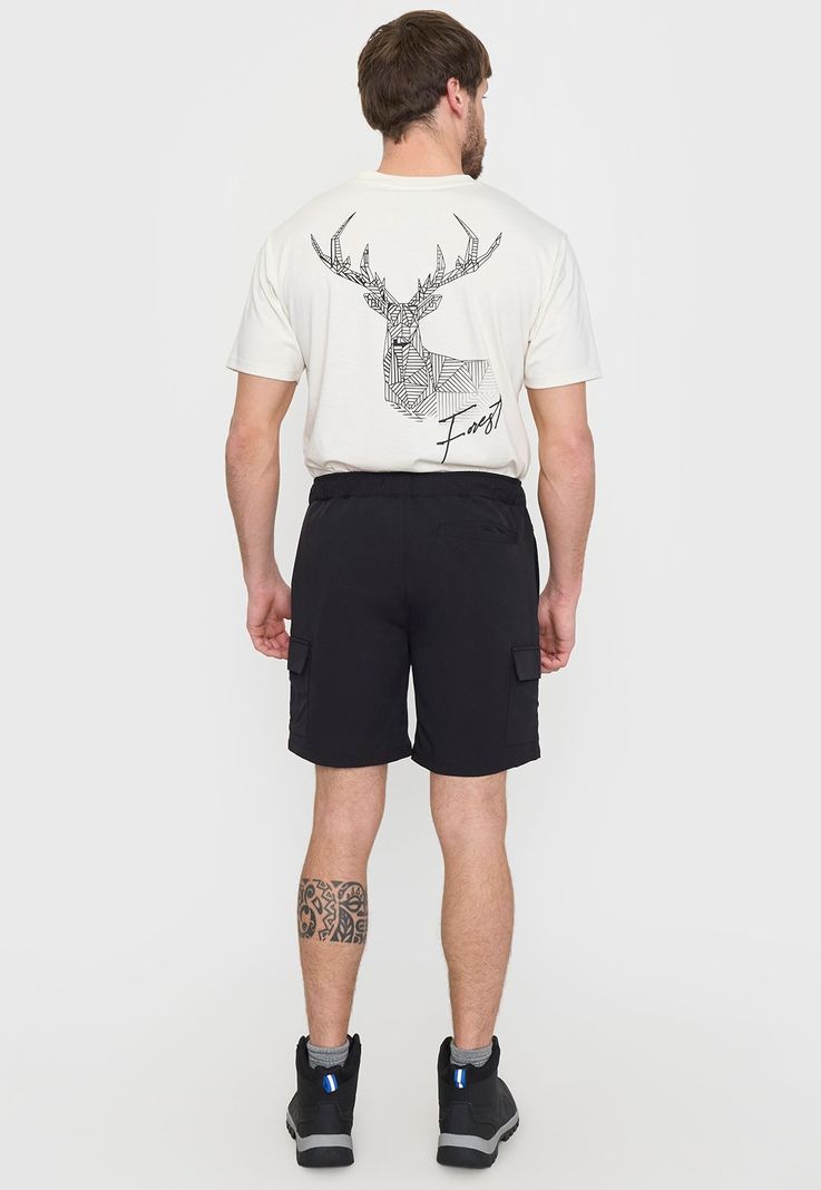 Short Outdoor Hombre Liso Negro Corona-2