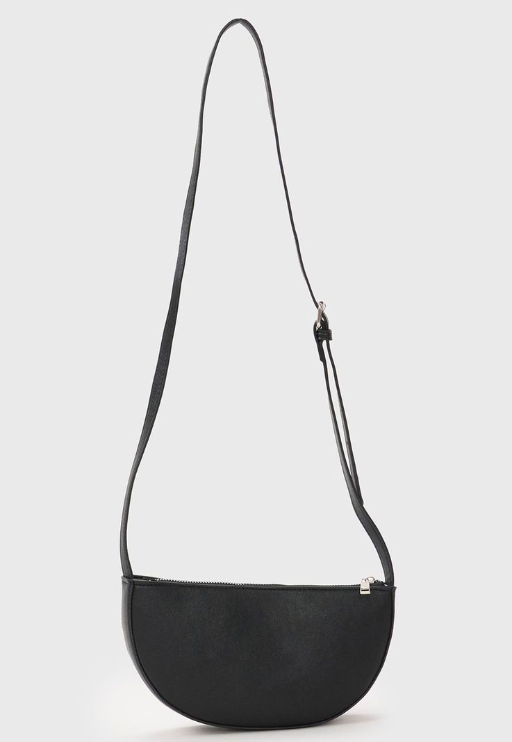 Bandolera Mujer Ecocuero Tachas Negro Corona-1