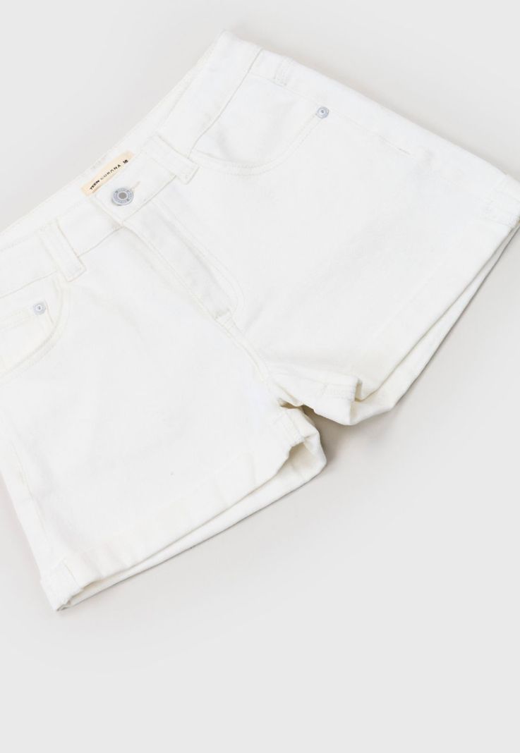 Short Niña Teen Denim Blanco Corona-4