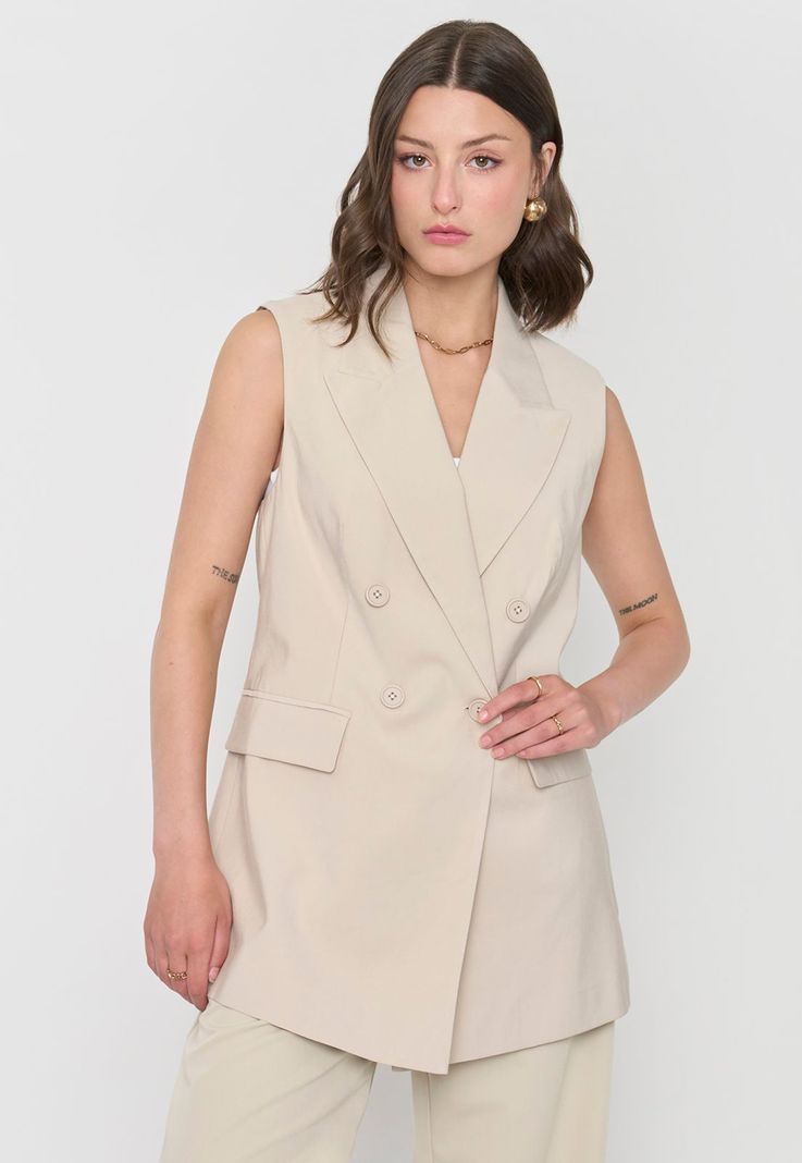 Blazer Mujer Sin Mangas Arena Corona-2