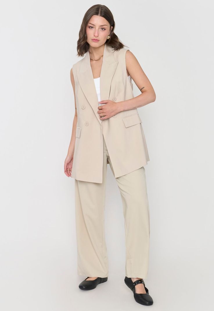Blazer Mujer Sin Mangas Arena Corona-3