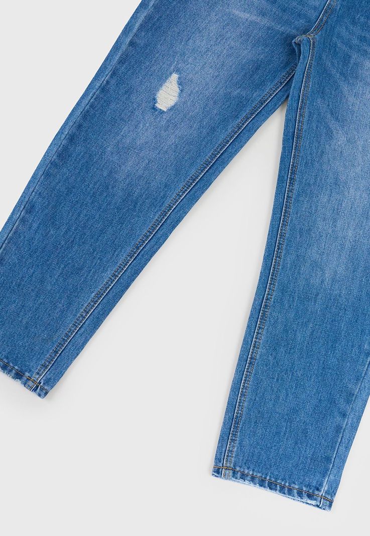 Jeans Niña Kids Mom Fit Azul Medio Corona-3