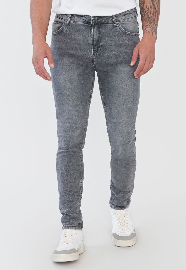 Jeans Hombre Super Skinny Negro Corona-1