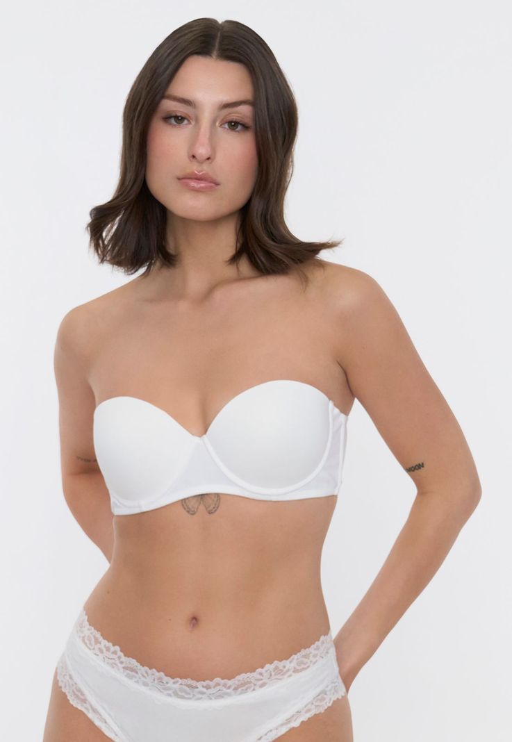 Sostén Mujer Strapless Copa C Negro Corona-0