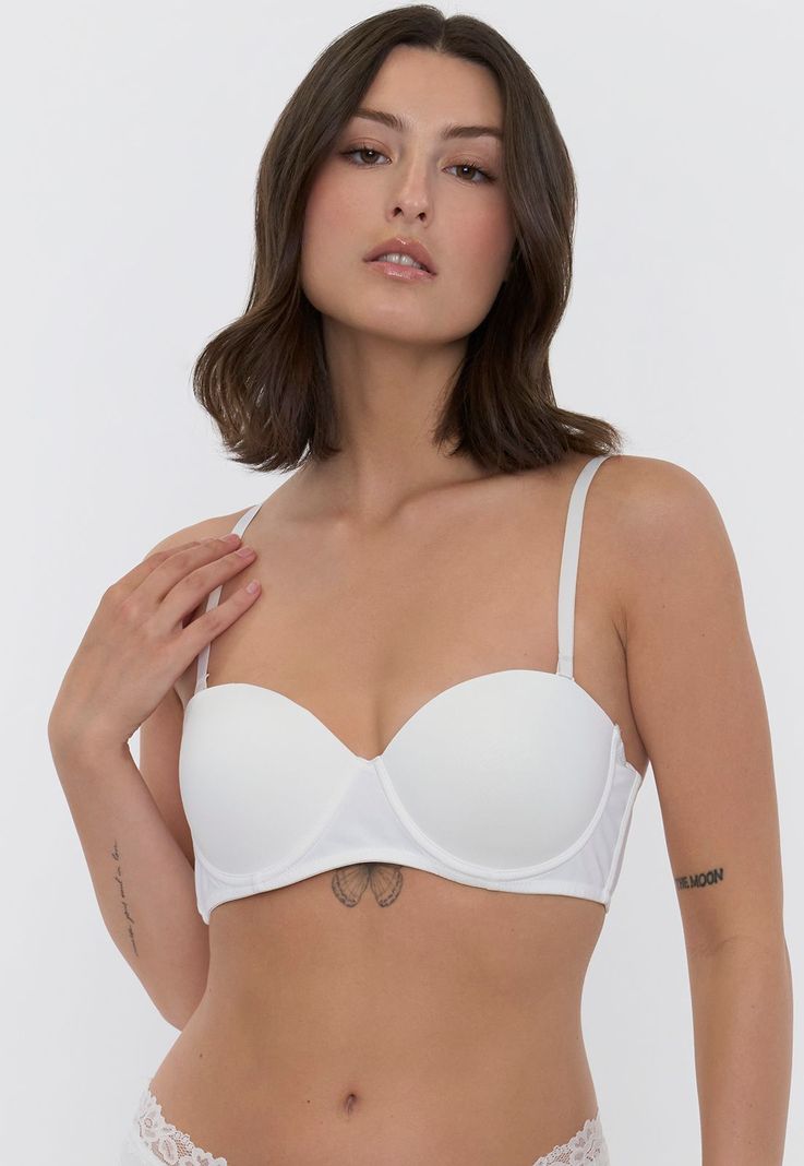 Sostén Mujer Strapless Copa C Negro Corona-2