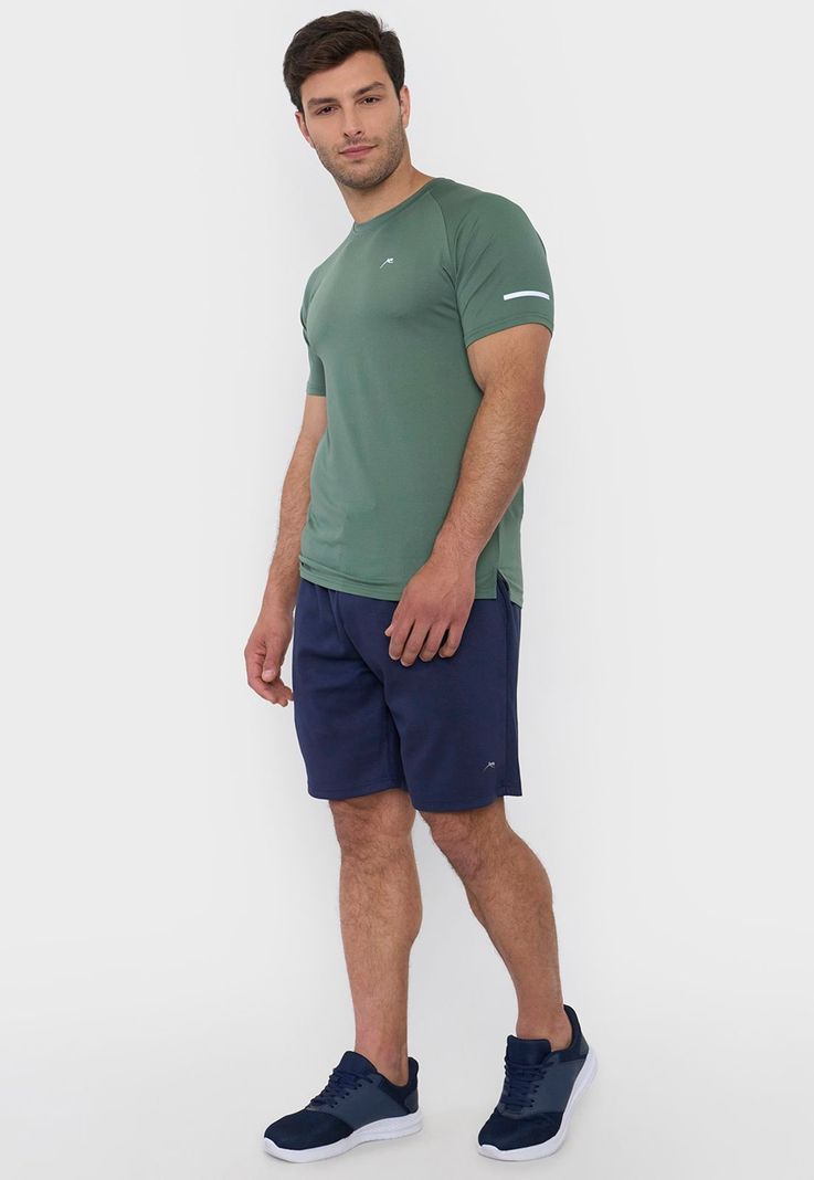 Polera Hombre Deportiva Mesh 2 Verde Corona-3