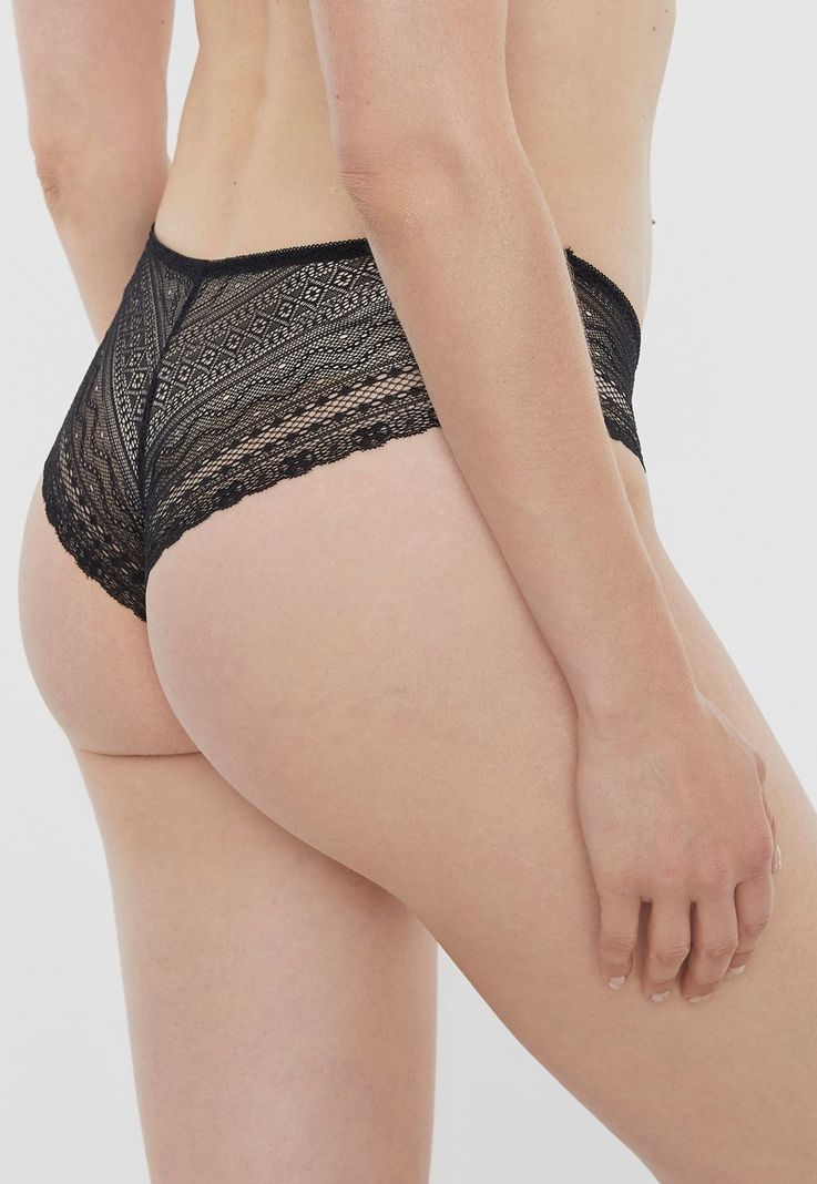 Pantaleta Mujer Full Lace Negro Corona-1
