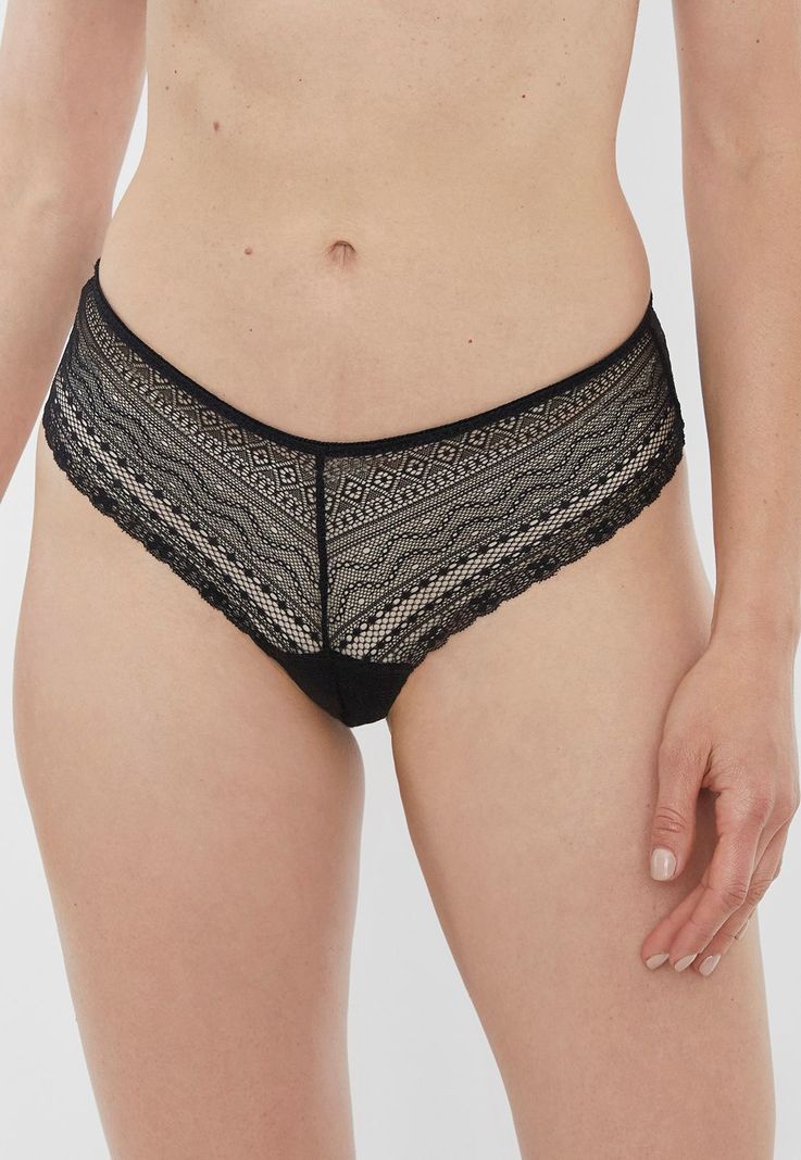 Pantaleta Mujer Full Lace Negro Corona-3