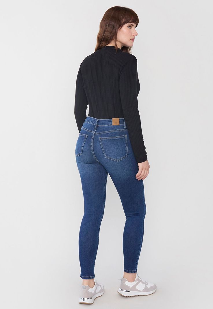 Jeans Mujer Calce Skinny Azul Oscuro Corona-2