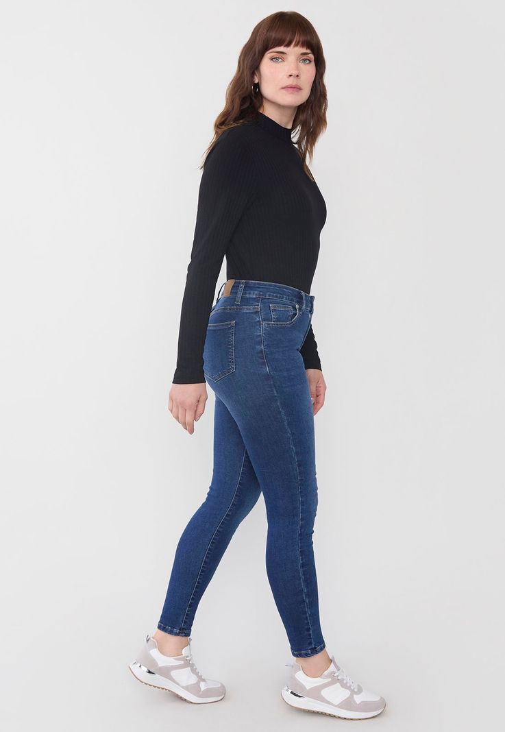Jeans Mujer Calce Skinny Azul Oscuro Corona-3