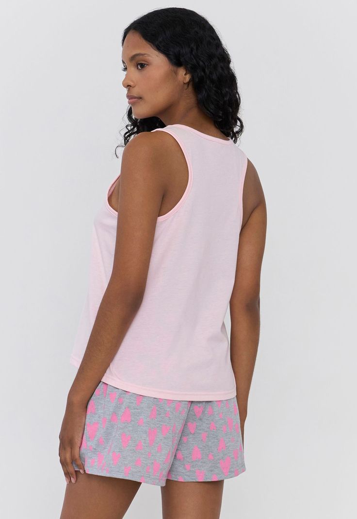 Pijama Mujer Sudadera Print Rosado Corazones Corona-1
