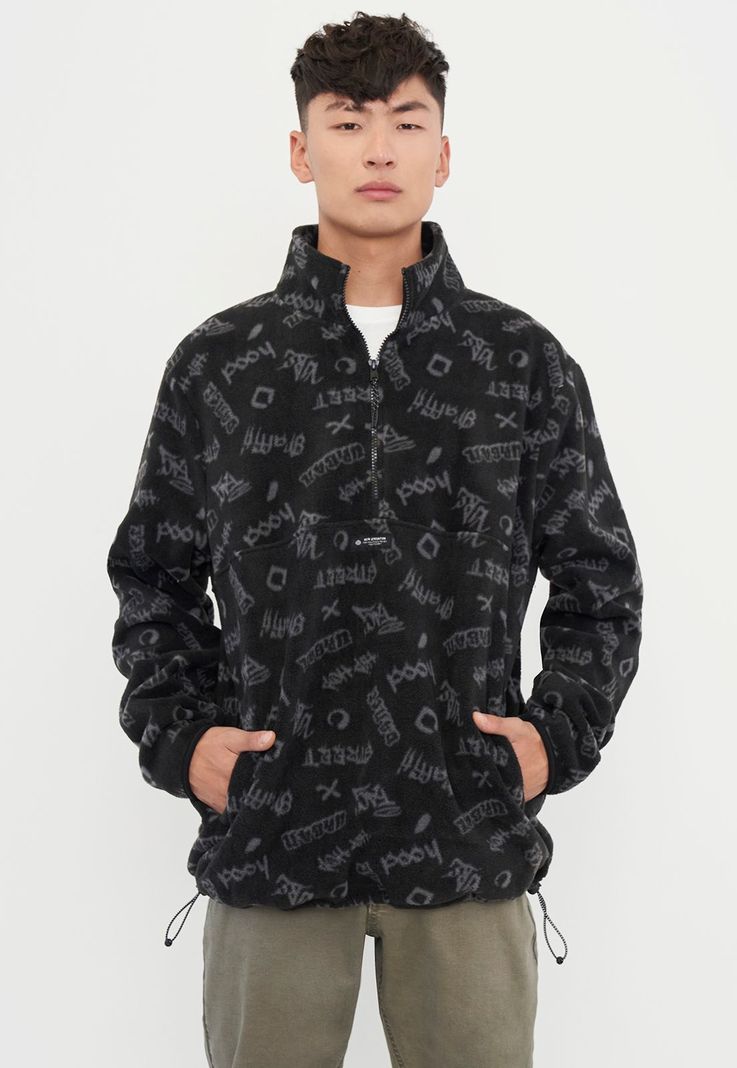 Polar Hombre Print Microfibra Negro Corona-1