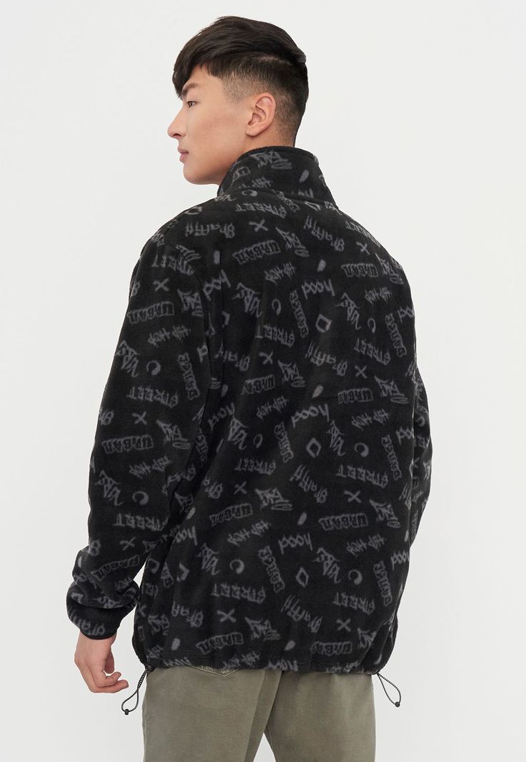 Polar Hombre Print Microfibra Negro Corona-2