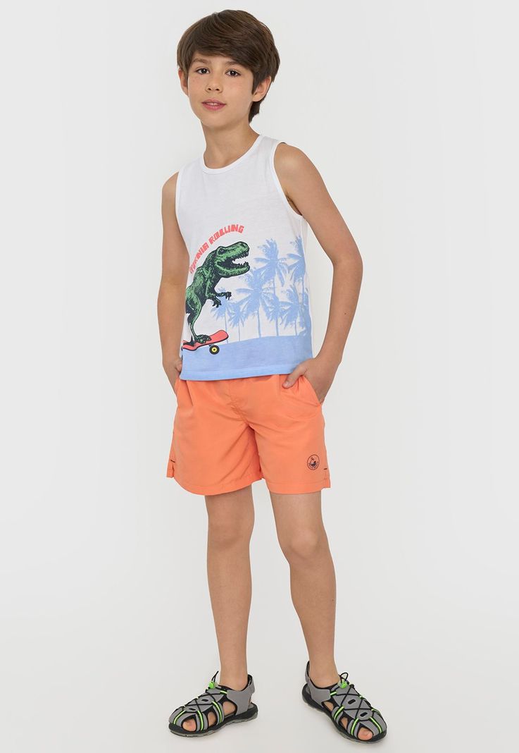 Traje De Baño Niño Kids Sólido Naranjo Corona-0