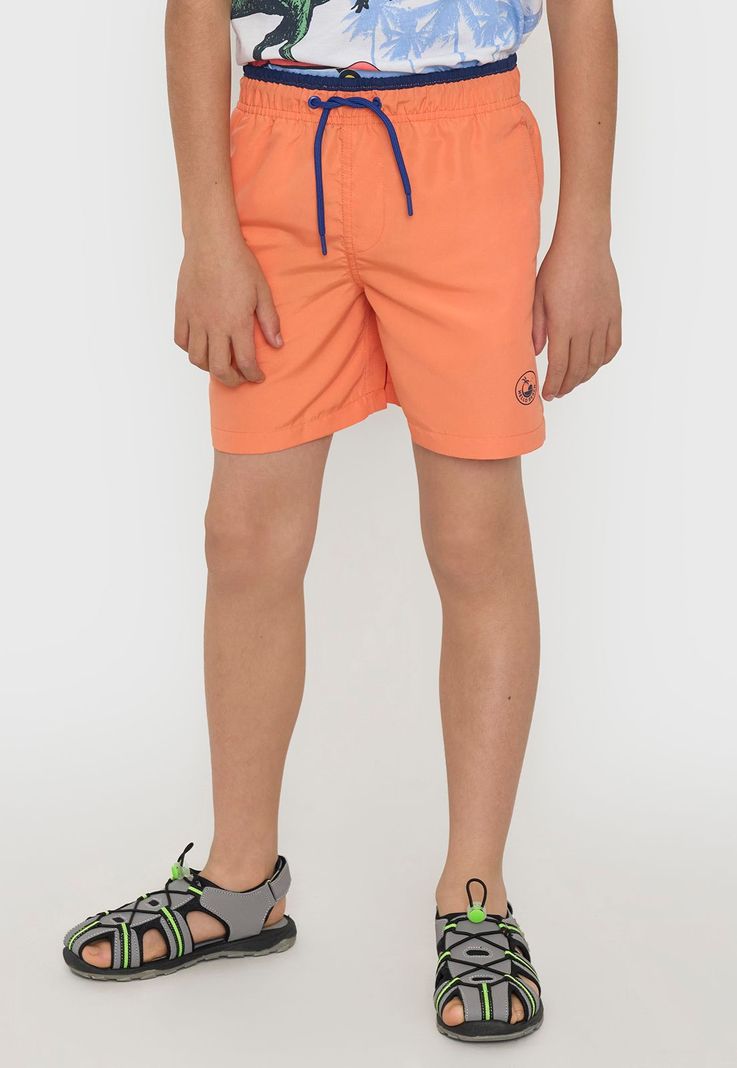 Traje De Baño Niño Kids Sólido Naranjo Corona-1