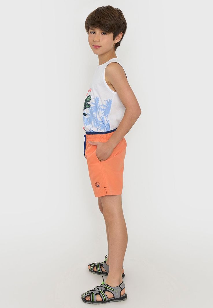 Traje De Baño Niño Kids Sólido Naranjo Corona-3