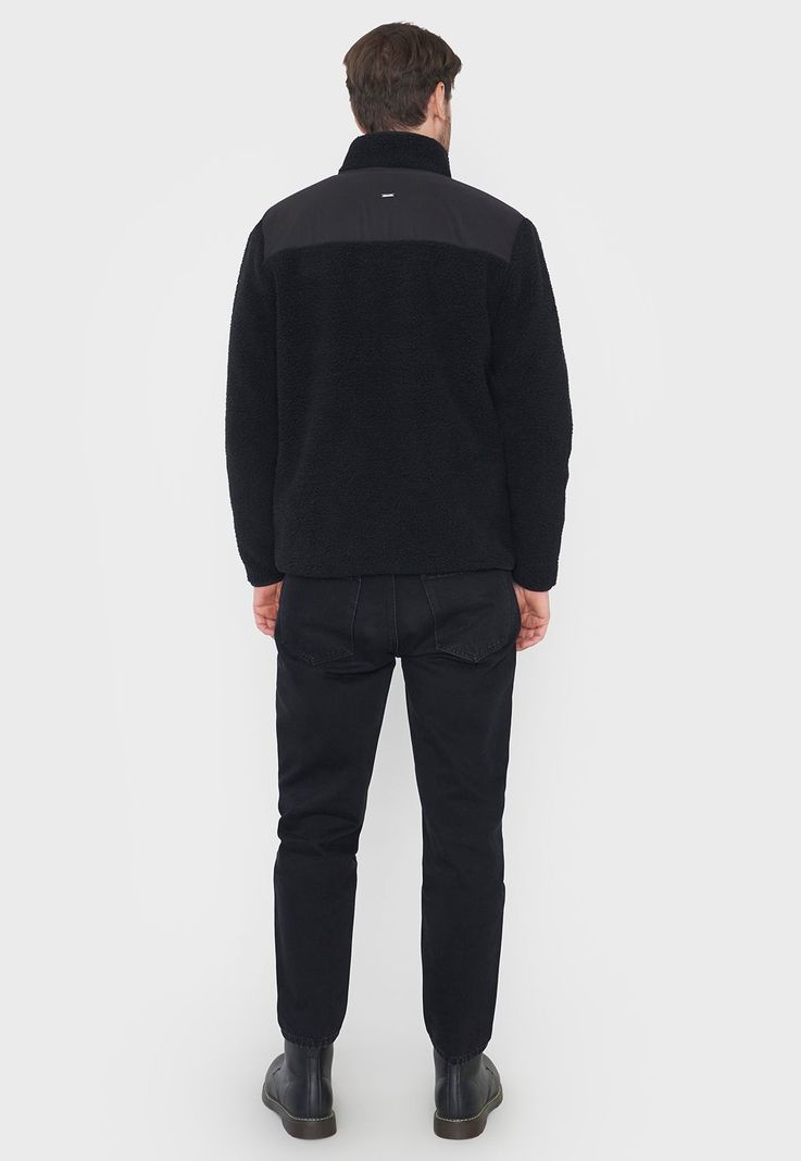 Chaqueta Hombre Sherpa Negro Corona-2