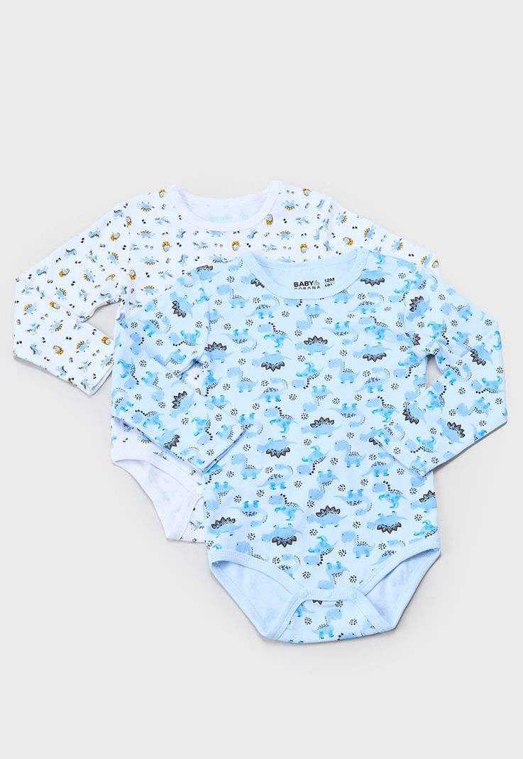 Body Bebe Niño ML Tripack Blanco Corona-3
