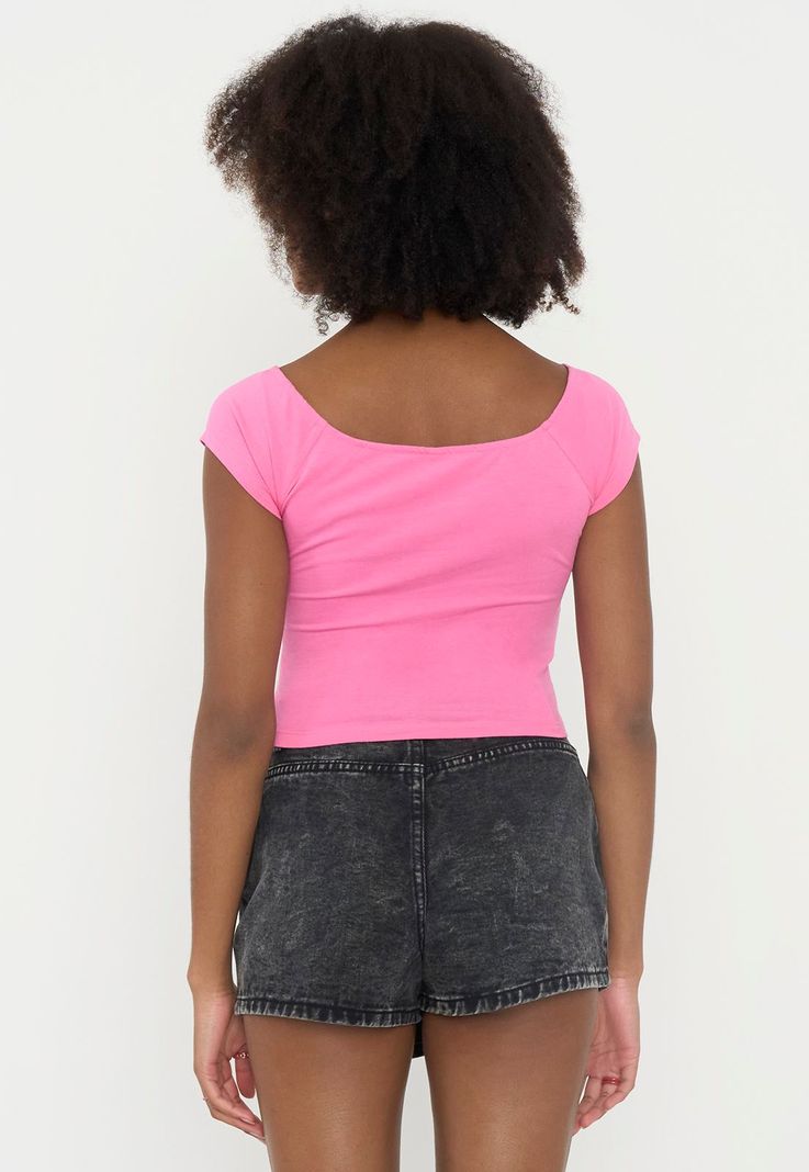 Peto Mujer Off Shoulder Rosado Corona-1