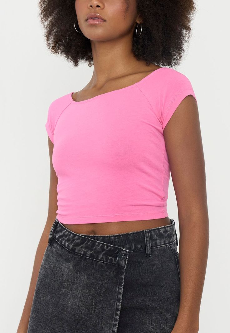 Peto Mujer Off Shoulder Rosado Corona-2