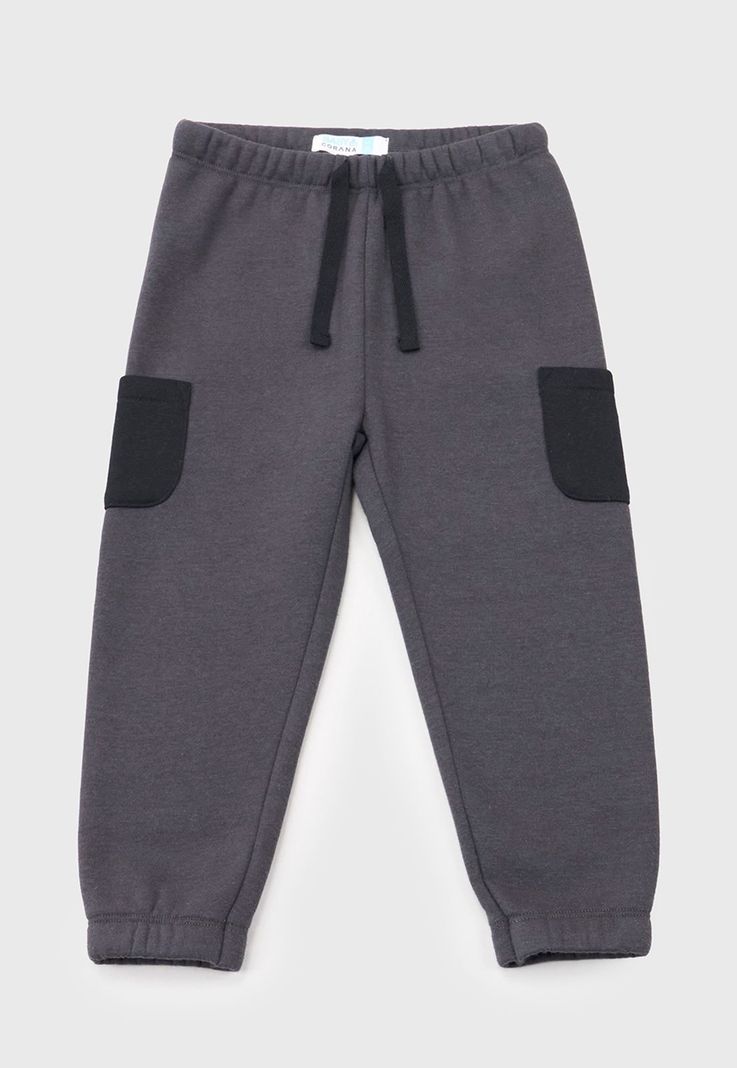 Pantalon De Buzo Bebe Niño Cargo Gris Oscuro Corona-0
