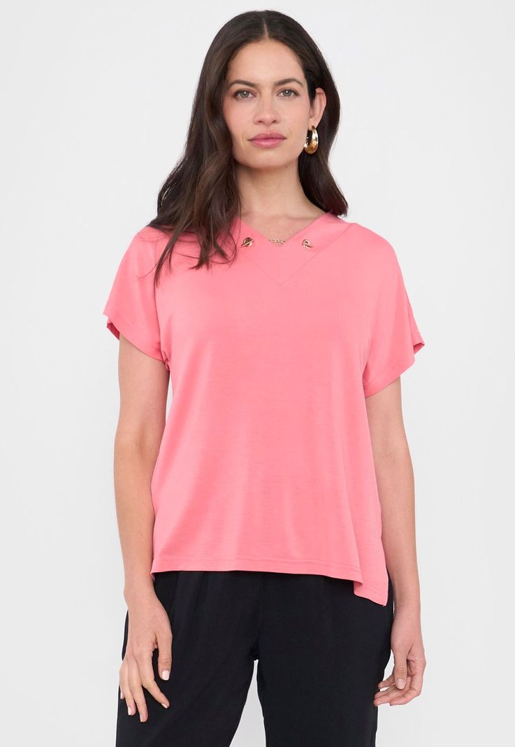 Polera Mujer Escote Coral Corona-0