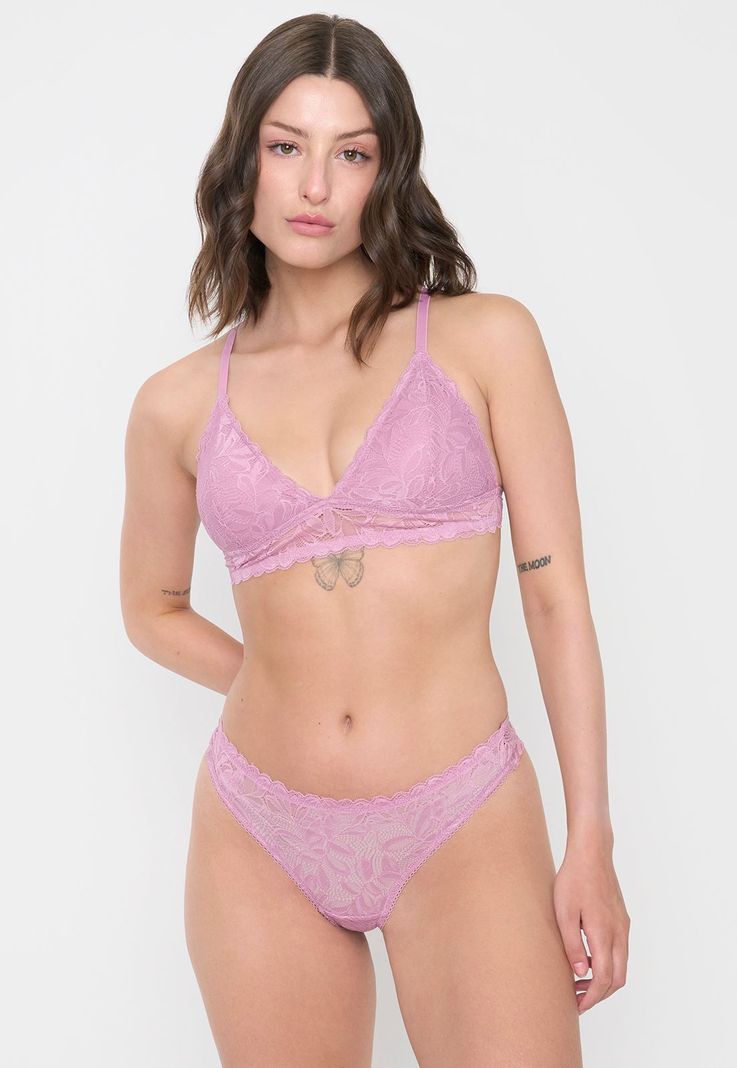Colaless Mujer Malva Encaje Corona-0