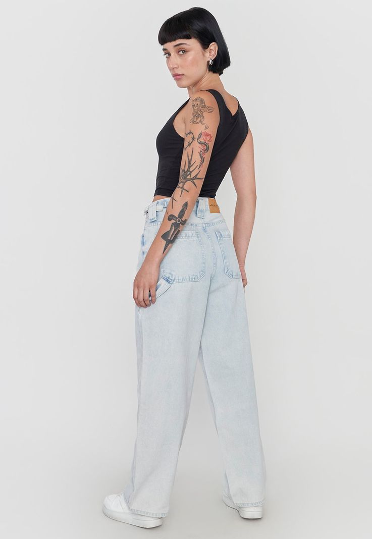 Jeans Mujer Baggy Fit Azul Claro Corona-2