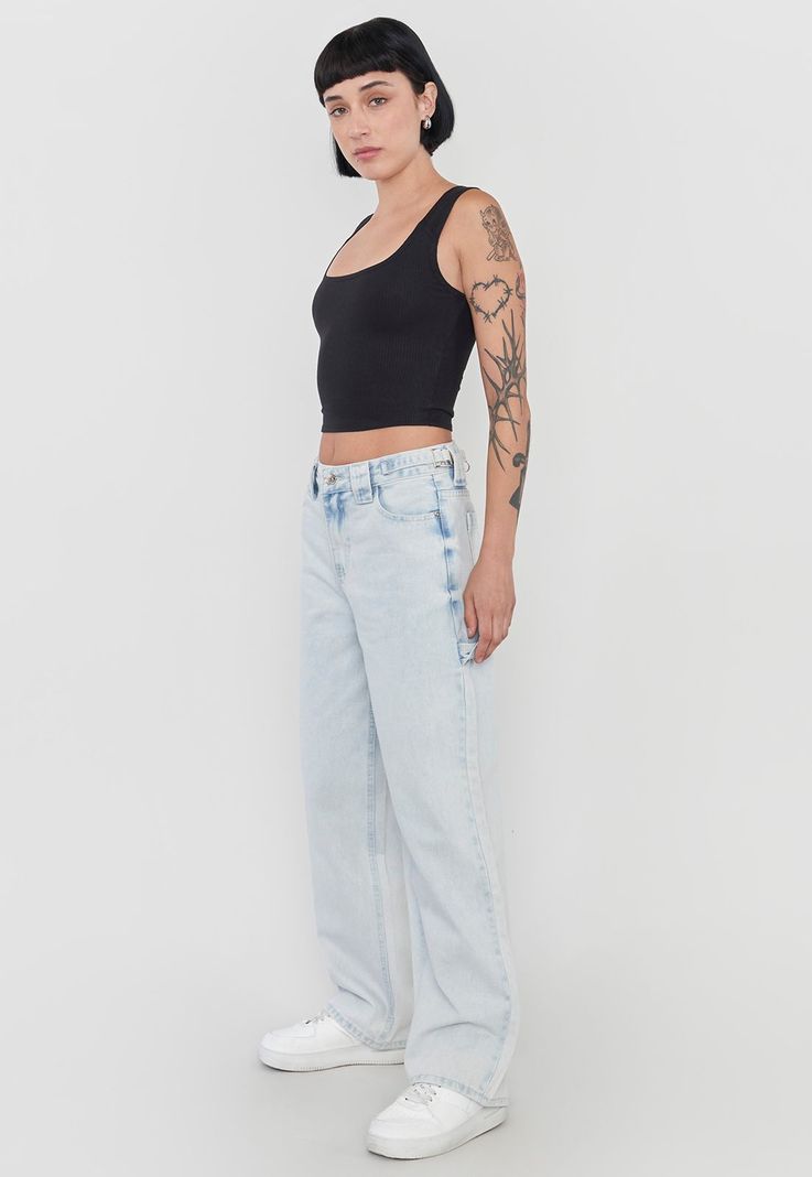 Jeans Mujer Baggy Fit Azul Claro Corona-3