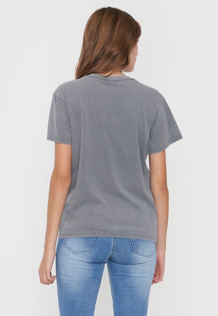 Polera Mujer Oversize Full Print Gris Corona-1