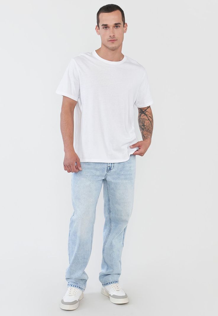 Jeans Hombre Straight Azul Claro Corona-0