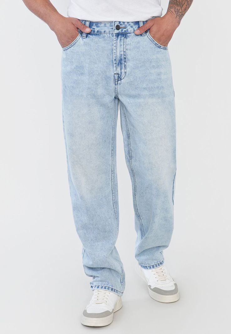 Jeans Hombre Straight Azul Claro Corona-1