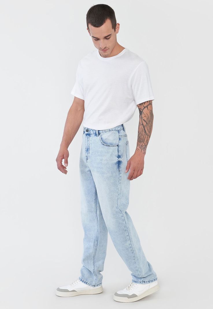 Jeans Hombre Straight Azul Claro Corona-3