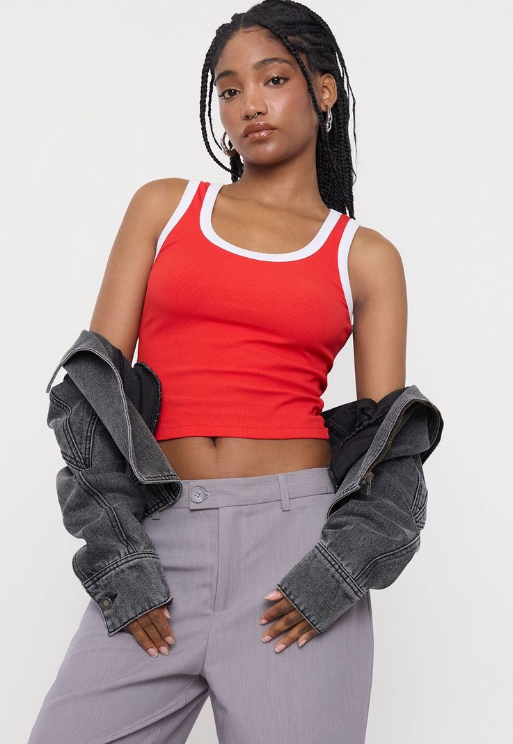 Polera Sin Mangas Mujer Crop Fucsia Corona-0