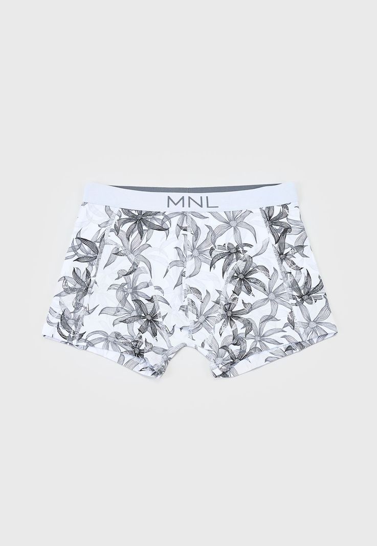 Bóxer Hombre Bipack Mix Print Gris/Blanco Corona-3
