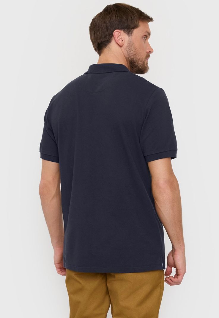 Polera Hombre Piqué Bolsillo Navy I Corona-2