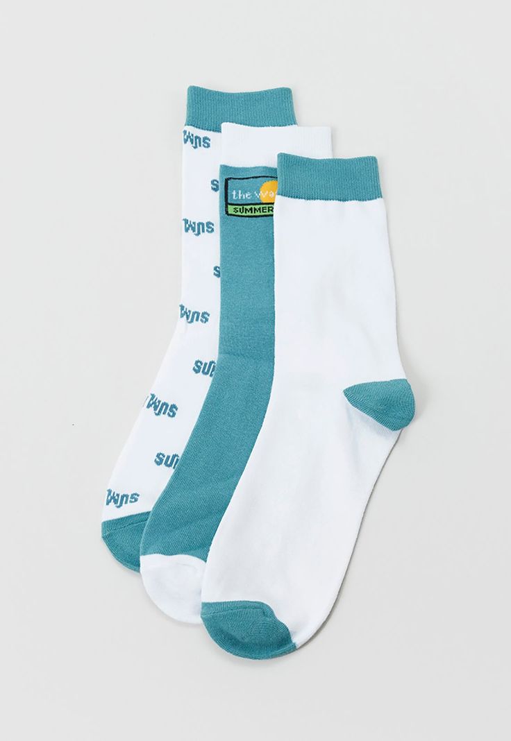 Calcetines Tripack Summer Azul/Blanco Corona-0