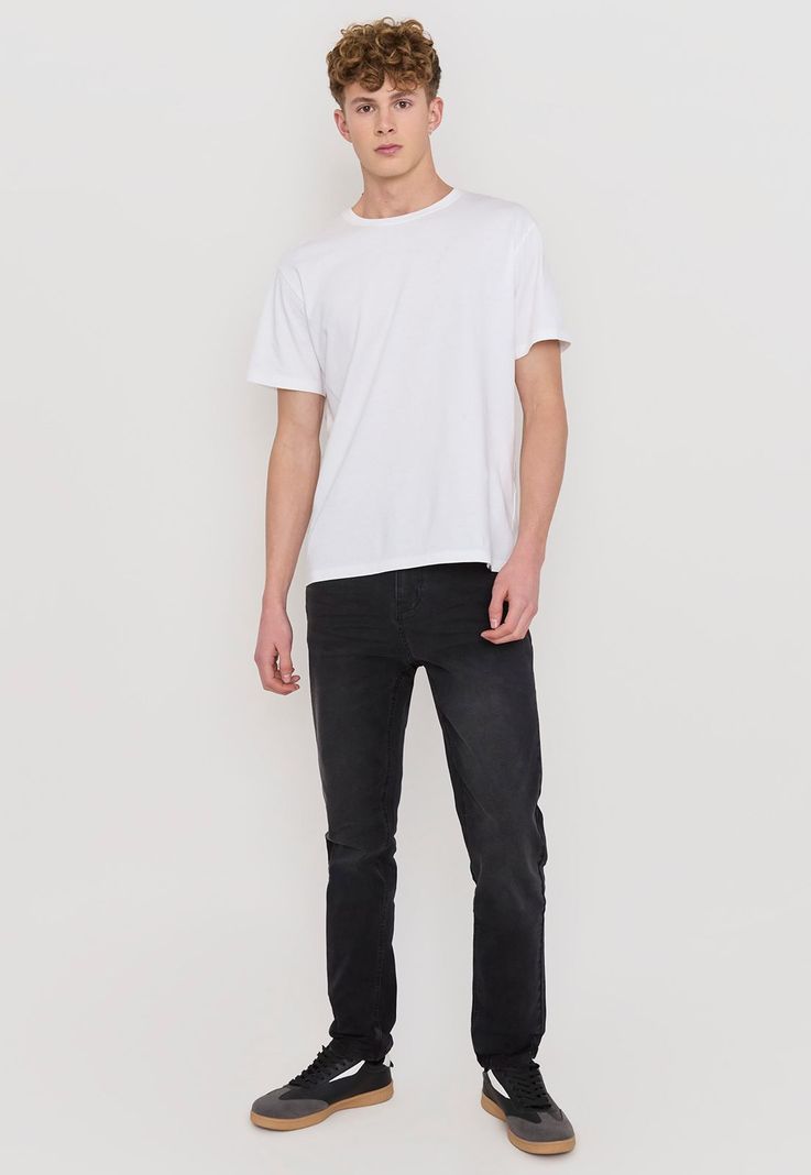 Jeans Hombre Slim Fit Negro Spandex Corona-0