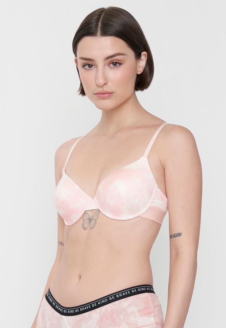 Sostén Mujer Push Up Copa B Coral Tie Dye Corona-0