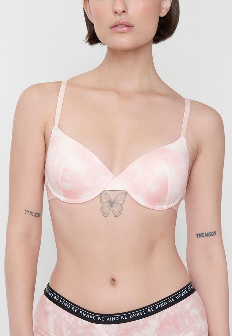 Sostén Mujer Push Up Copa B Coral Tie Dye Corona-2