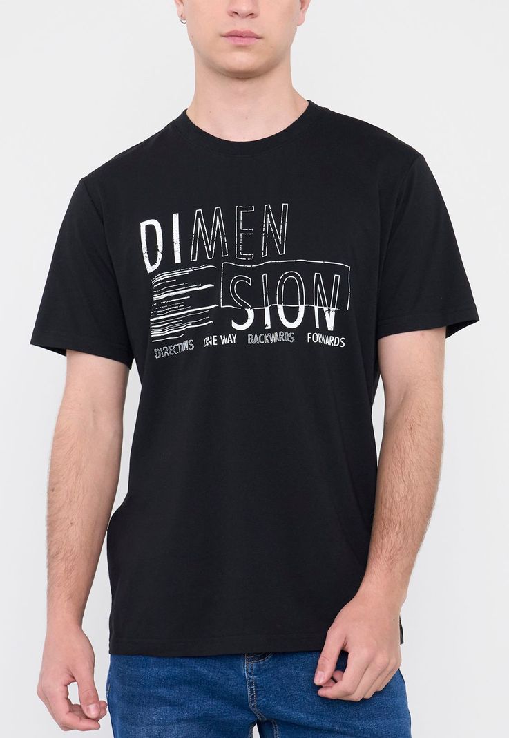 Polera Hombre Fun Texto Negro Corona-2