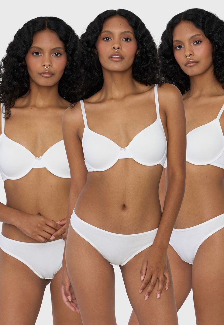 Colaless Mujer Tripack Cotton Mix Ecru Corona-0