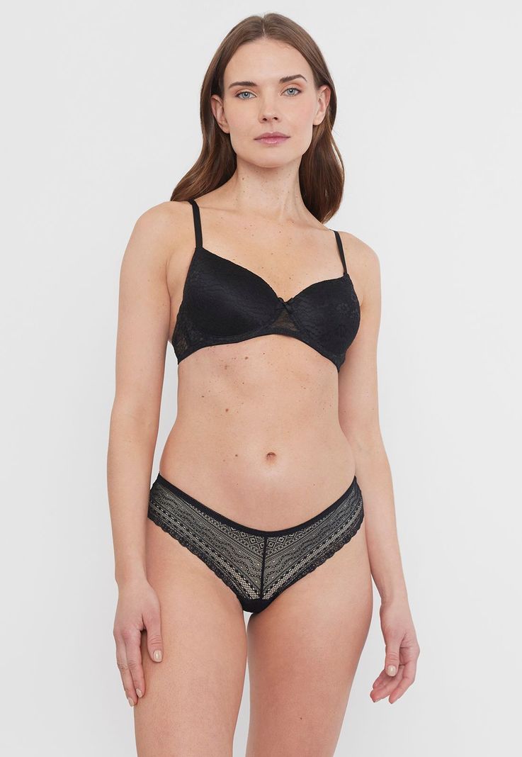 Pantaleta Mujer Full Lace Negro Corona-3