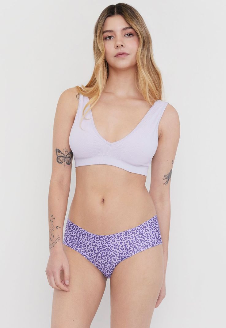 Pantaleta Mujer Microfibra Lila Print Corona-0