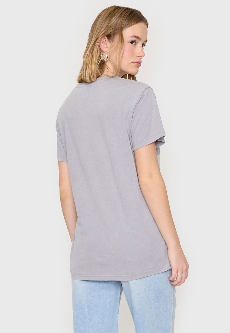 Polera Mujer Fun Oversize Gris Acid Wash Corona-1