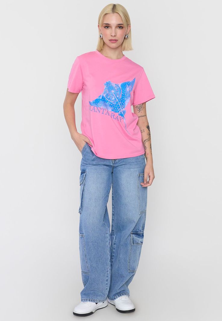 Polera Mujer Fun Regular Rosado Pastel Corona-3
