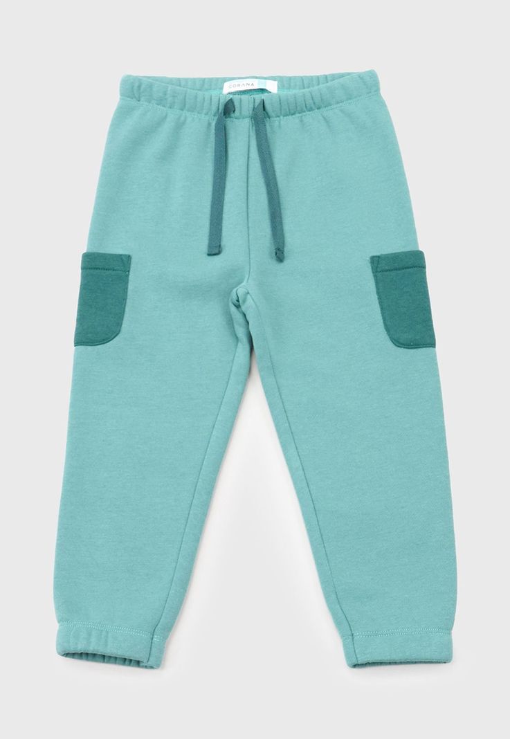 Pantalon De Buzo Bebe Niño Cargo Verde Corona-0
