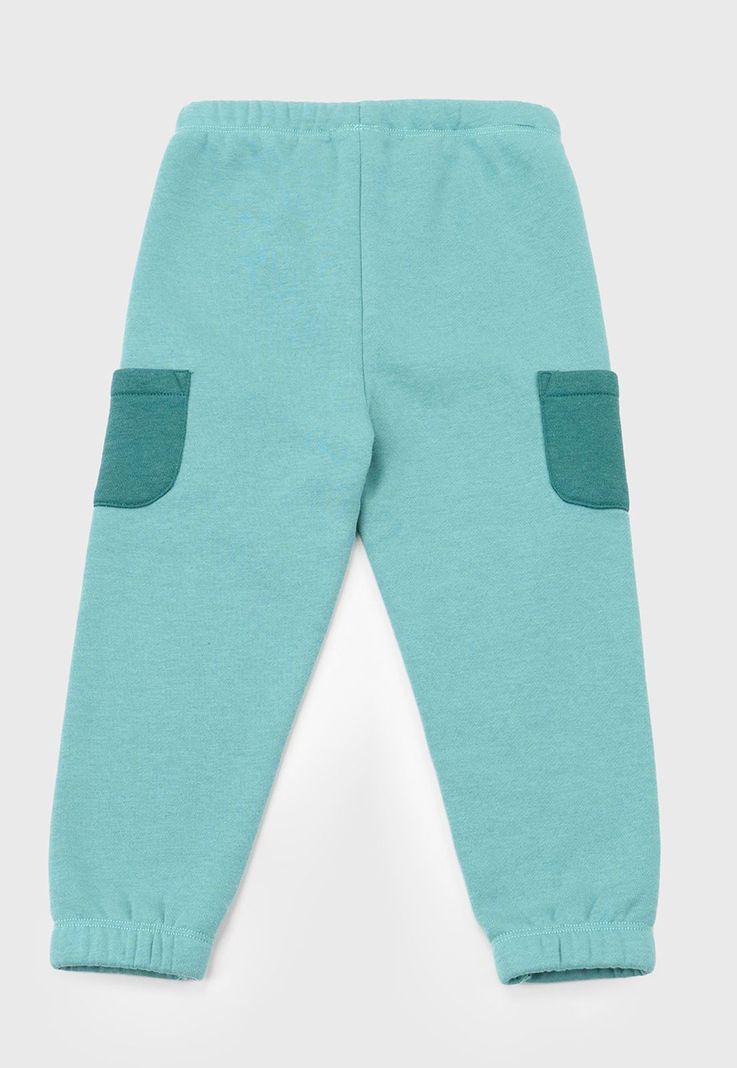 Pantalon De Buzo Bebe Niño Cargo Verde Corona-1