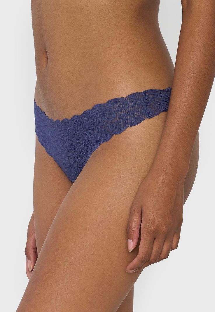 Colaless Mujer Encaje Azul Corona-3